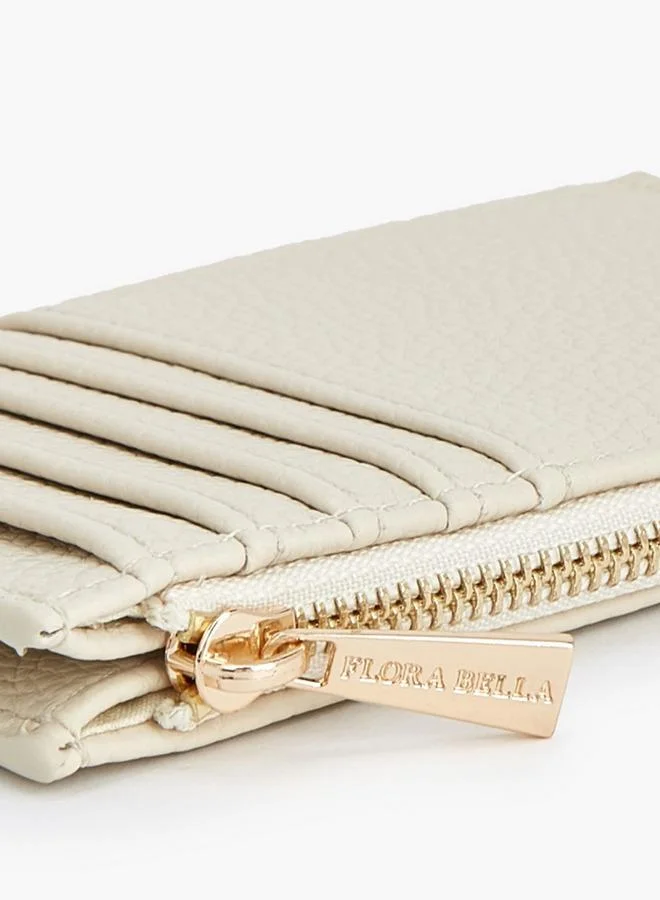 Flora Bella By Shoexpress CREAM Card Holder With Coin Pocket for Women | Best Price UAE